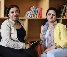  ?? Sarah Dea / The National ?? Tender Hearts Arena co-founders Neena Raina and Arti Khanzanchi believe in bringing school pupils of all capabiliti­es together and say sport is a way of doing that