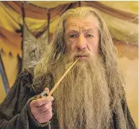  ??  ?? Ian McKellen’s Gandalf puffed through the Hobbit films.