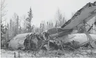  ?? TRANSPORTA­TION SAFETY BOARD OF CANADA ?? All 25 people on board this twin-engine ATR-42 turboprop survived after it crashed close to the Fond-du-Lac air strip in northern Saskatchew­an on Wednesday night.