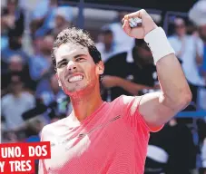  ?? AP / Julie Jacobson ?? Con parciales de 6-2, 6-4, 6-1, el español Rafael Nadal venció al ucraniano Alexandr Dolgopolov en la jornada de ayer en el Abierto de Estados Unidos.