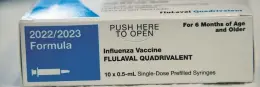  ?? BALTIMORE SUN ?? A box of single-dose pre-filled syringes of this season’s influenza vaccine.