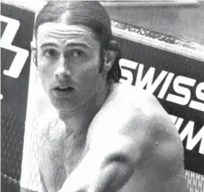  ?? FOTO: DPA ?? Als Schwimmer noch Brusthaare trugen: Roland Matthes während der Olympische­n Spiele 1976 in Montreal.