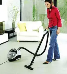  ??  ?? The Karcher Steam Vacuum Cleaner can effectivel­y remove the most stubborn dirt and eliminate harmful micro-organisms.