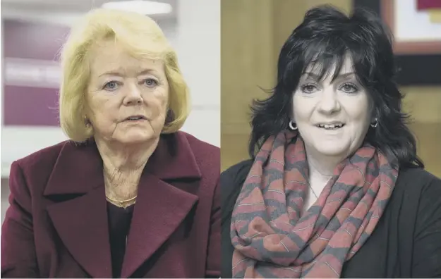  ??  ?? 0 Hearts owner Ann Budge and Partick Thistle chairman Jacqui Low issued a joint statement attacking the SFA over the timing of the charges issued against their clubs.