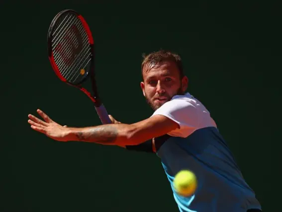  ??  ?? For years Evans studiously avoided playing on clay, now he has two wins in two days (Getty )