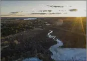  ?? TIM GRUBER — THE NEW YORK TIMES ?? An aerial view of Fall Lake, outside of Winton, Minn., in 2019. The Biden administra­tion on Thursday said it will establish a 20-year moratorium on mining upstream from Minnesota's Boundary Waters Canoe Area Wilderness.