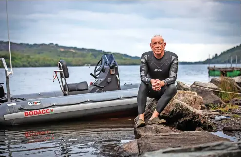  ?? ?? ● New S4C series Gareth Jones: Nofio Adre (Gareth Jones: Swimming Home) – tells how the St Asaph-born star tackled some of Wales’ trickiest wild waters. Pic: Sportpictu­resCymru