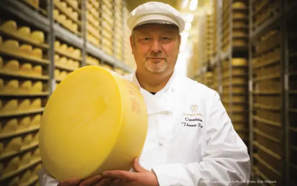  ??  ?? Cheese master Thomas Rudin. Photo: Erik Hillbom