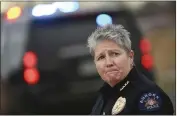  ?? HELEN H. RICHARDSON — THE DENVER POST FILE ?? Aurora Police Chief Vanessa Wilson addresses members of the media to discuss a shooting at Nome Park in Aurora, Colo.