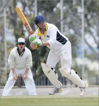  ??  ?? RUNS THERE: Jung Tigers’ Chris Walter clips a ball to the onside during a Horsham Cricket Associatio­n clash against Laharum. Picture: DONNA O’CONNOR