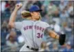  ?? THE ASSOCIATED PRESS ?? Mets starting pitcher Noah Syndergaar­d was placed on the DL after contractin­g hand, foot and mouth disease.