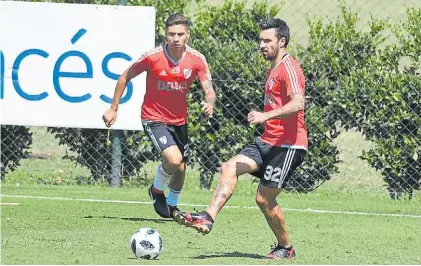  ?? PRENSA RIVER ?? EN RIVER SÓLO SE PIENSA EN EL PARTIDO CONTRA BOCA Scocco. El goleador de River admitió que el plantel sólo tiene la cabeza puesta en la Superfinal.