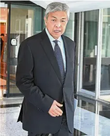  ??  ?? Waiting to decide: Dr Ahmad Zahid says he has yet to receive any official offer letter on the appointmen­t as PAC chief. — Bernama