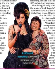  ?? PICTURE: REX ?? A different narrative: Amy with her mum Janis