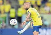  ?? ?? IN HOT WATER: Brazil’s Dani Alves at the World Cup in Qatar.