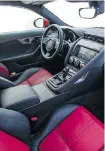  ??  ?? The new Jaguar V-6 Coupe’s seats are plenty comfortabl­e for long trips.