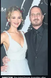  ??  ?? DIRECTOR She dated Darren Aronofsky after appearing in Mother but they split in November