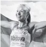  ??  ?? La atleta Inga Abitova, una de las suspendida­s.