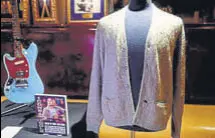  ?? AFP ?? Kurt Cobain's cardigan from Nirvana's 1993 MTV Unplugged performanc­e is on display at the Hard Rock Cafe in New York.