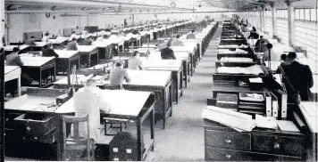 ??  ?? Number One Drawing Office, Arle Court, in 1952