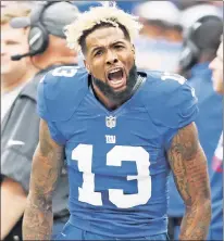  ?? Getty Images ?? SCREAM KING: Several Eagles players praised Odell Beckham Jr. for his talent, but added the Giants receiver “enjoys running his mouth.”