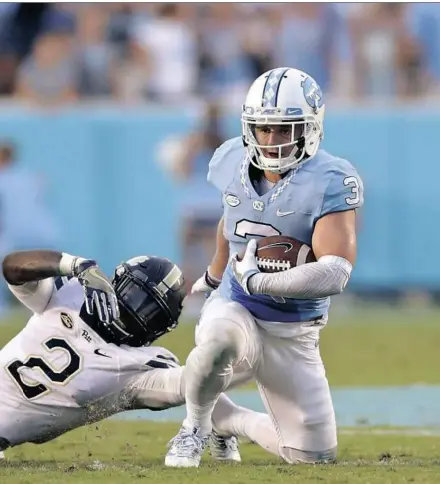  ??  ?? witzer had 16 receptions for 208 yards and a touchdown for the Tar Heels.