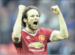  ??  ?? Manchester United’s Daley Blind’s father Danny played for Ajax.