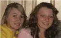  ??  ?? Cousins Jessica Chamberlan­d, 18, left, and Alyssa Mckeown, 17, both died in the Parry Sound crash on Highway 69.