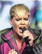  ?? EPA-EFE ?? Singer Pink performs in Australia on her Beautiful Trauma World Tour in July 2018.