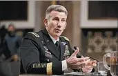  ?? J. SCOTT APPLEWHITE/AP ?? President Donald Trump talked about firing Gen. John Nicholson, the U.S. commander in Afghanista­n.