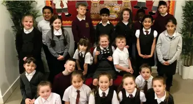  ??  ?? P4 pupils at Castleton Primary created a campaign video on lacking a local supermarke­t