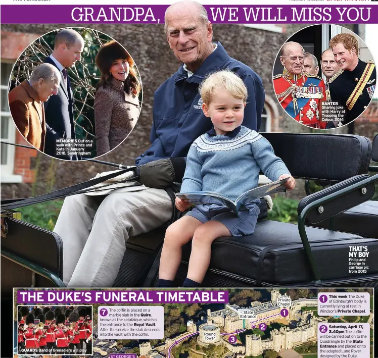  ??  ?? THAT’S MY BOY Philip and George in carriage pic from 2015