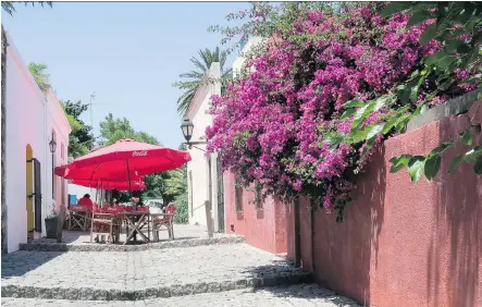  ?? PHOTOS: DINA MISHEV/ FOR THE WASHINGTON POST ?? Winter in North America is lush summer in Colonia, Uruguay, a UNESCO World Heritage site across the River Platte from Buenos Aires.