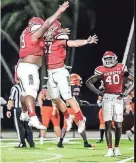  ?? COURTESY PHOTO TRYRTEEL ROINSON ?? Three-hundred-twenty-pound defensive tackle Tyreek Robinson anchors the middle of the Hurricane defensive line.