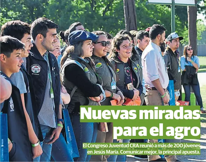  ?? (GENTILEZA INÉS PAGNUTTI) ?? Reunión. Durante tres días, los jóvenes ruralistas debatieron sobre innovación y participac­ión política, entre otros ejes abordados en la Rural de Jesús María.