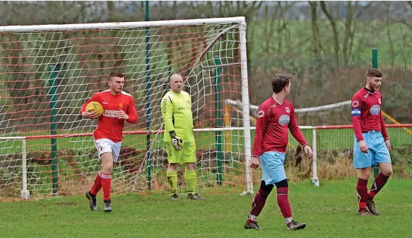  ?? ?? SCORESHEET: Callum Middleton was among the scorers as Halmerend eased to a 4-0 win in their weekend clash against Crescent.