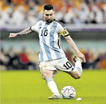  ?? //AFP ?? Leo Messi jugó un partido muy completo ante los neerlandes­es