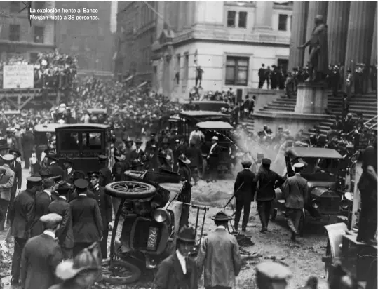  ??  ?? La explosión frente al Banco Morgan mató a 38 personas.