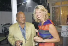  ??  ?? Canadian High Commission­er to Jamaica Laurie J Peters and Dr Gloria Moodie’s electrical engineer cousin Ron King