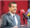  ??  ?? Waleed Al-Khashti delivers Zain’s keynote speech at the conference.