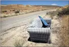  ?? THE CALIFORNIA­N / FILE ?? An illegally dumped sofa on Camino Grande Drive near Fairfax Road and Alfred Harrell Highway.