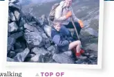  ??  ?? At Rhinog Fach’s quiet summit in high summer 1986 – when I was 10 and dad was Jeremy Vine. TOP OF THE UNPOPS