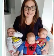  ??  ?? Proud: Lina Sapia with her sons