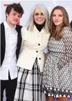  ?? Book Club — AP ?? Cast member Diane Keaton ( centre) and her children Duke and Dexter Keaton arrive at the Los Angeles premiere of on Sunday.