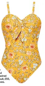  ??  ?? Briony mindful underwired swimsuit, £55, Figleaves.