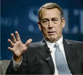  ?? DAVID PAUL MORRIS / BLOOMBERG ?? Boehner és un republicà de l’època de Reagan, no de Trump