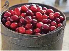  ?? [THINKSTOCK PHOTO] ?? A food expert gives an option for using leftover cranberrie­s.