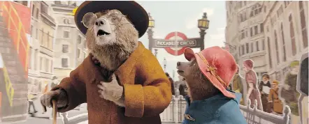  ?? — WARNER BROS. PICTURES ?? The bear is back! Paddington 2 features the voices of Imelda Staunton as Aunt Lucy, left, and Ben Whishaw as Paddington. The animated sequel is scheduled to hit theatres Jan. 12.