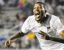  ?? MARYLAND ATHLETICS ?? Donovan Pines celebrates his goal that helped Maryland to a victory over Indiana in the NCAA semifinals.