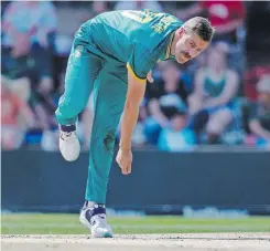  ?? AFP ?? ‘COMING from nothing for a good few months straight back into cricket, it’s massive to be playing again,’ says Proteas paceman Anrich Nortjé. |